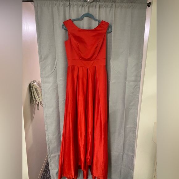hebeos Dresses Hebeos Red Prom Dress With Sleeves Size 6 Poshmark